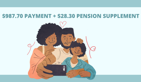 $987.70 Payment + $28.30 Pension Supplement